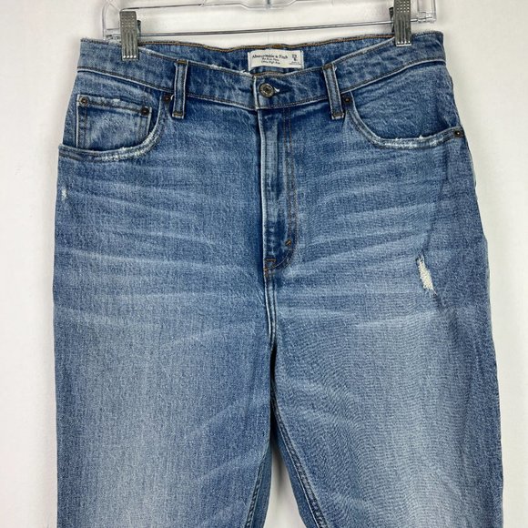 Abercrombie & Fitch The Kick Flare Ultra High Rise Jeans Size 29 8 EUC T2509 - Picture 2 of 10